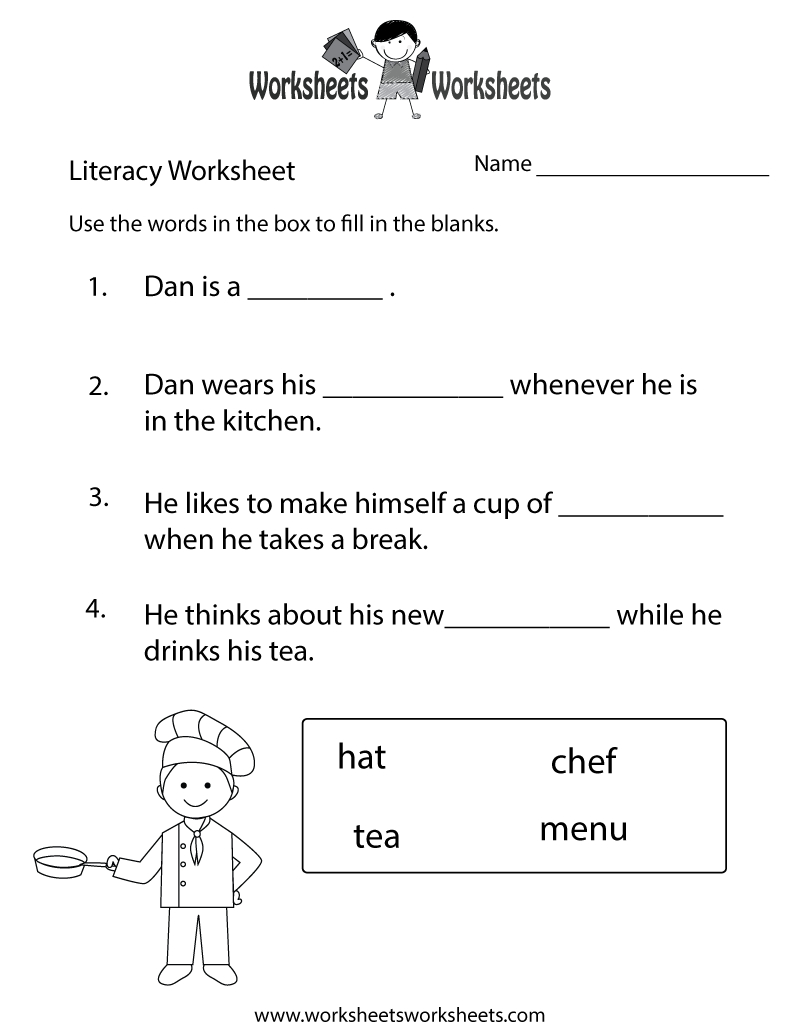 Free Printable Fun Literacy Worksheet inside Free Printable Literacy Worksheets for Adults