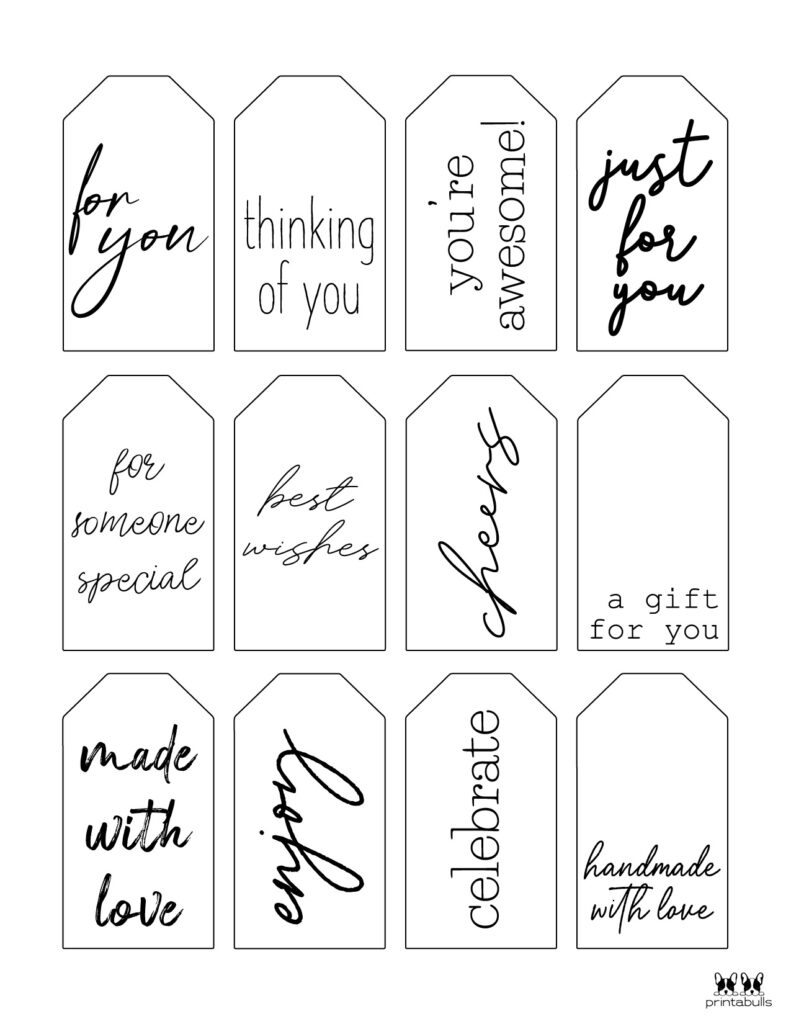 Free Printable Gift Tags - 500+ Tags | Printabulls inside Free Printable Goodie Bag Tags