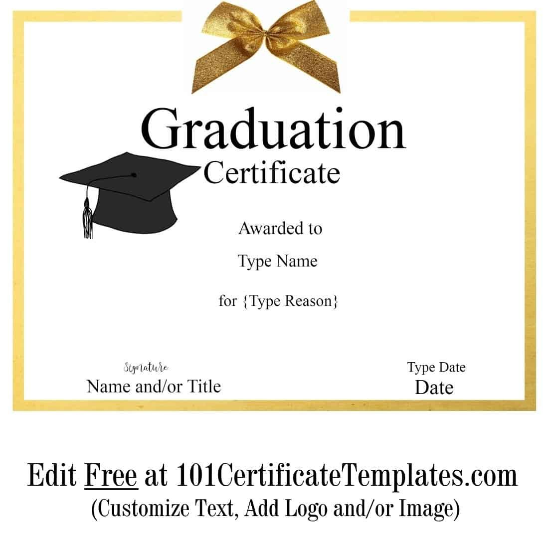 Free Printable Graduation Certificate Templates | Graduation within Free Printable Graduation Certificates Templates