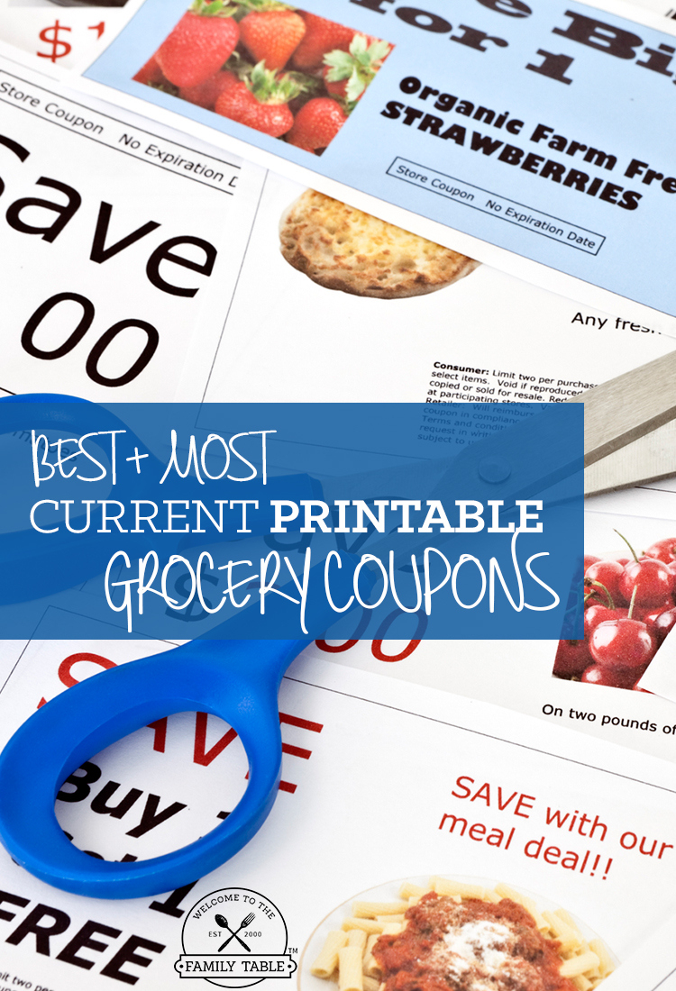 Free Printable Grocery Coupons - Welcome To The Family Table® throughout Free Printable Grocery Coupons