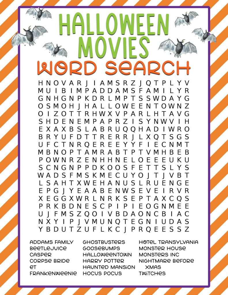 Free Printable Halloween Word Search - Pineapple Paper Co. with regard to Halloween Puzzle Printable Free