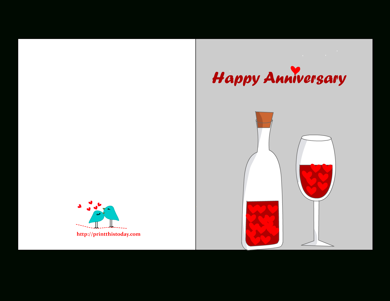 Free Printable Happy Anniversary Cards pertaining to Free Printable Anniversary Cards For Couple