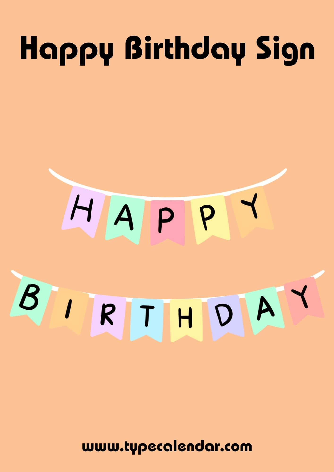 Free Printable Happy Birthday Sign Templates [Pdf, Word] Yard, Cake inside Free Printable Happy Birthday Signs