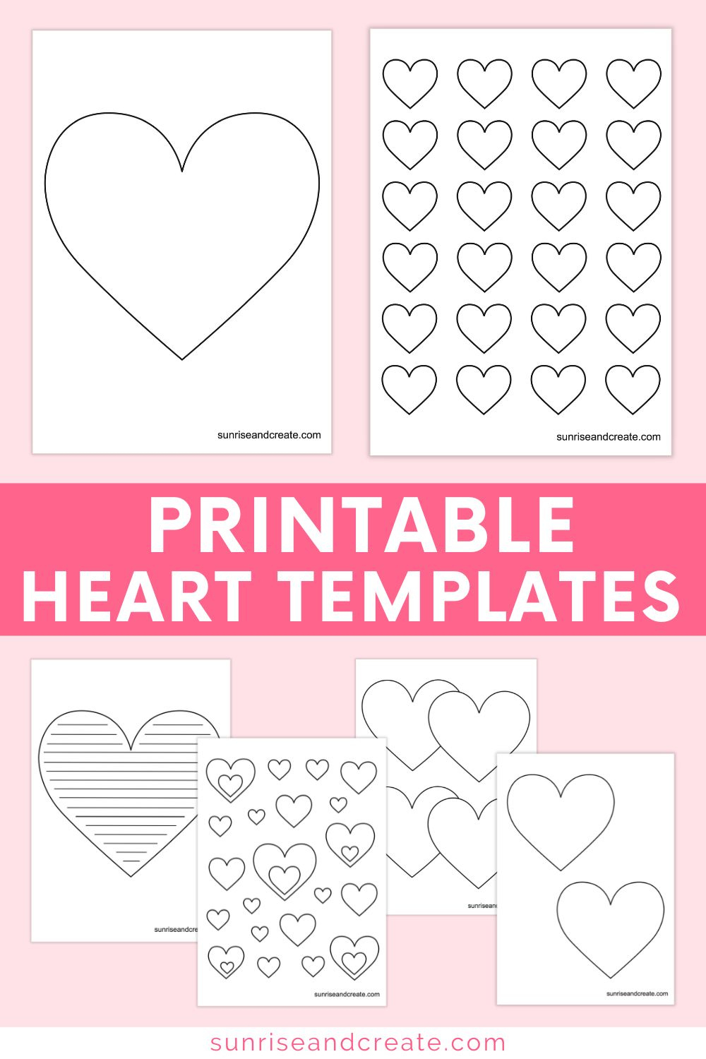 Free Printable Heart Templates (Different Sizes &amp;amp; Colored Hearts) pertaining to Free Printable Hearts