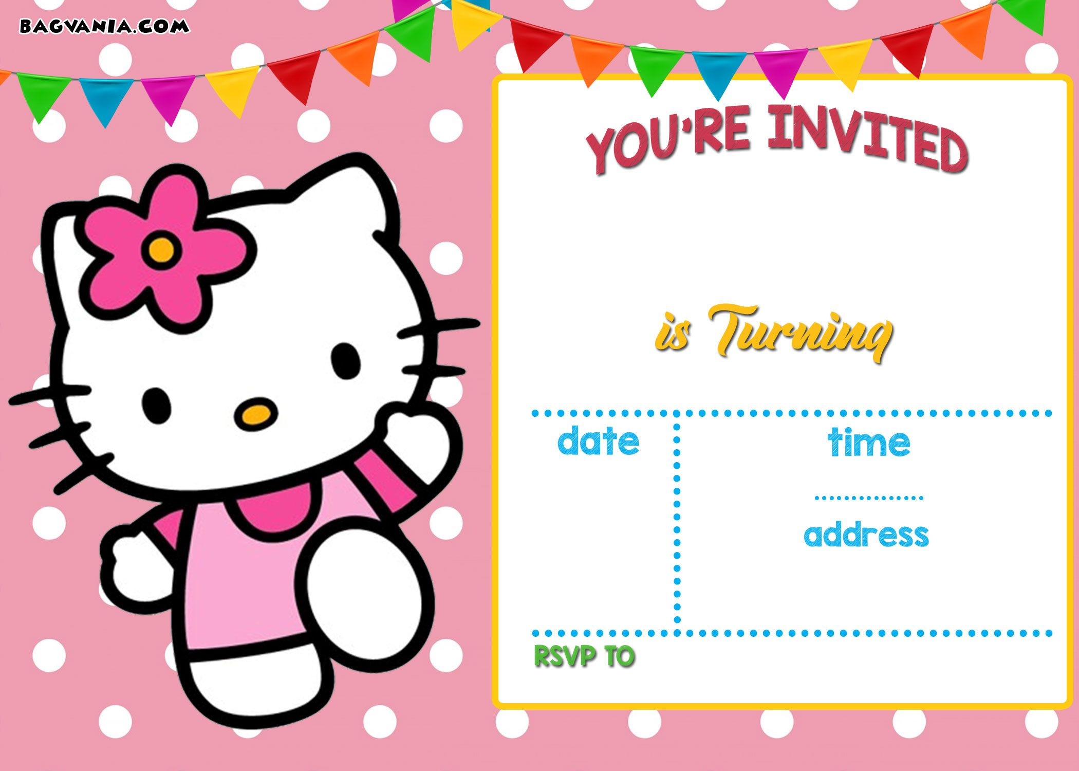 Free Printable Hello Kitty Invitation Templates Theme | Hello with Hello Kitty Free Printable Invitations For Birthday