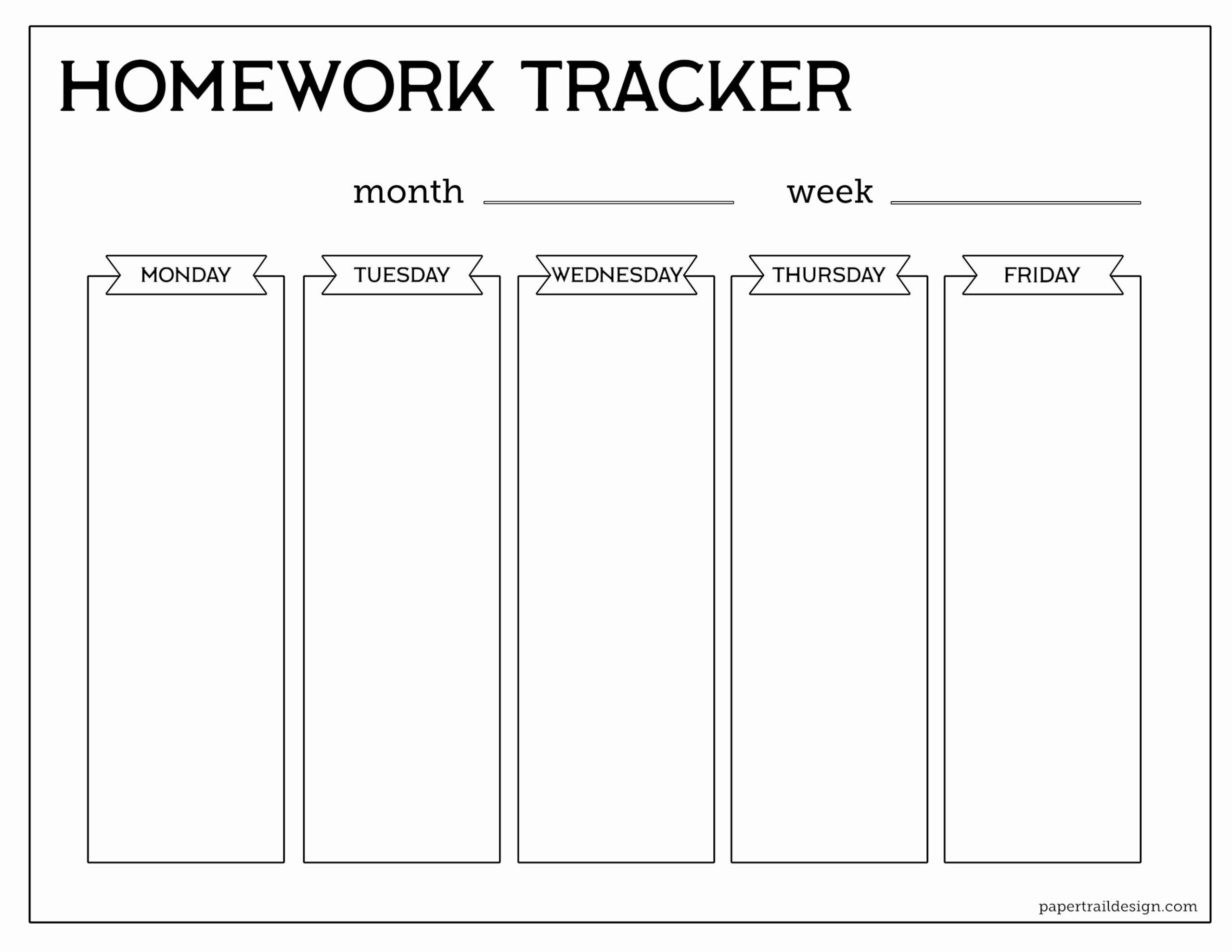 Free Printable Homework Planner New Free Printable Student with regard to Free Printable Homework Templates