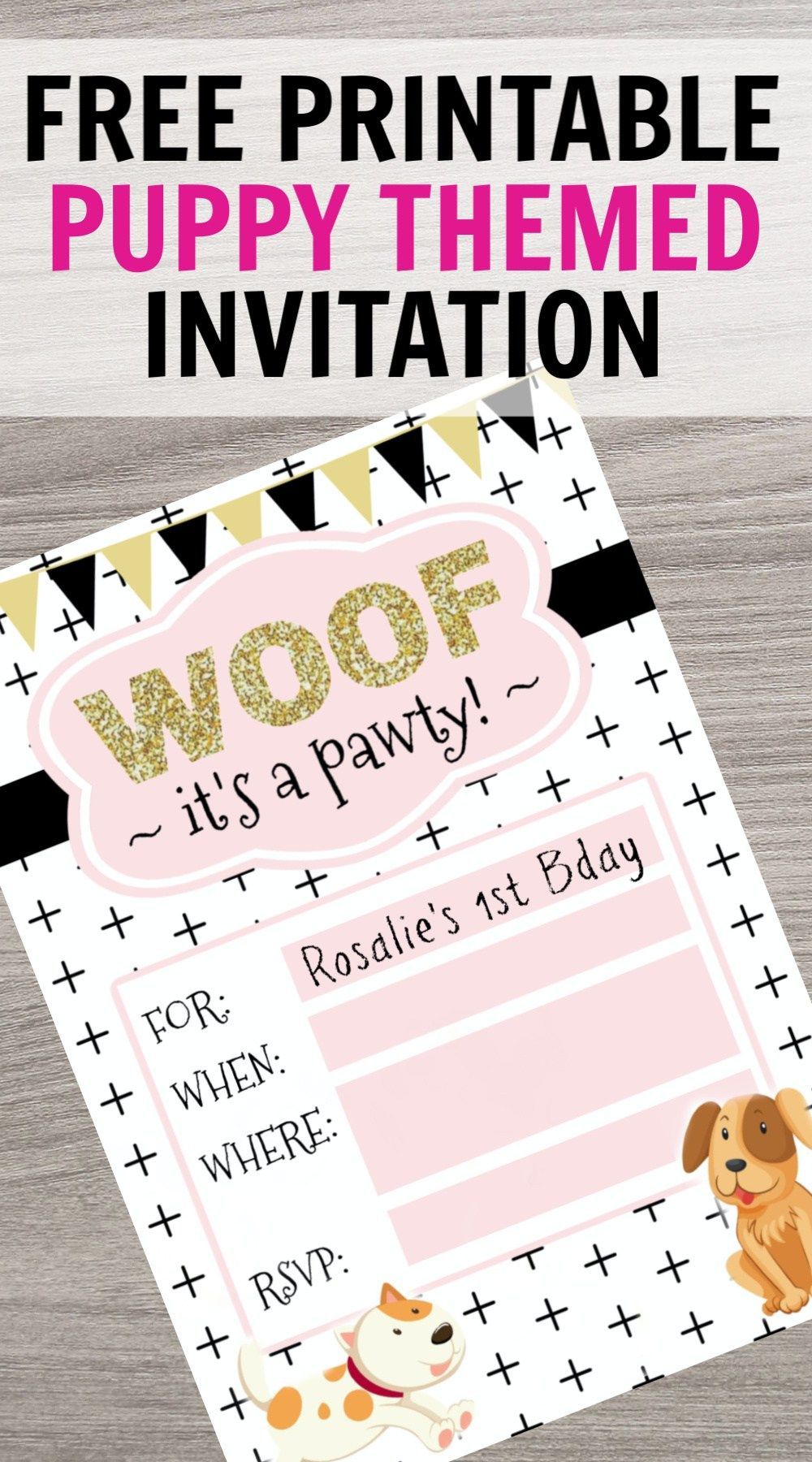 Free Printable Invitation For Puppy-Themed Party - Six Clever inside Dog Birthday Invitations Free Printable