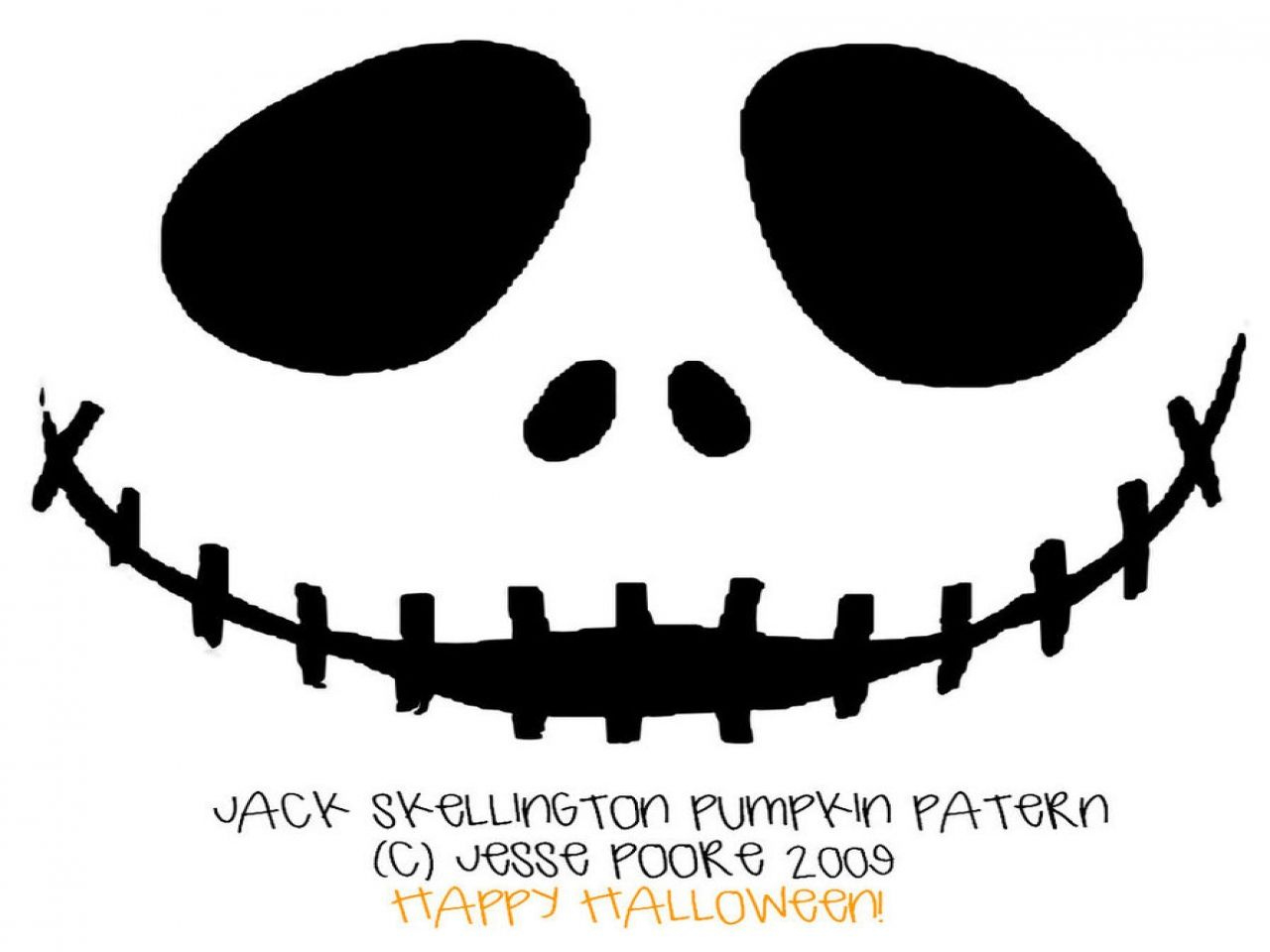 Free Printable Jack Skellington Pumpkin Carving Stencil Templates with regard to Jack Skellington Stencil Free Printable