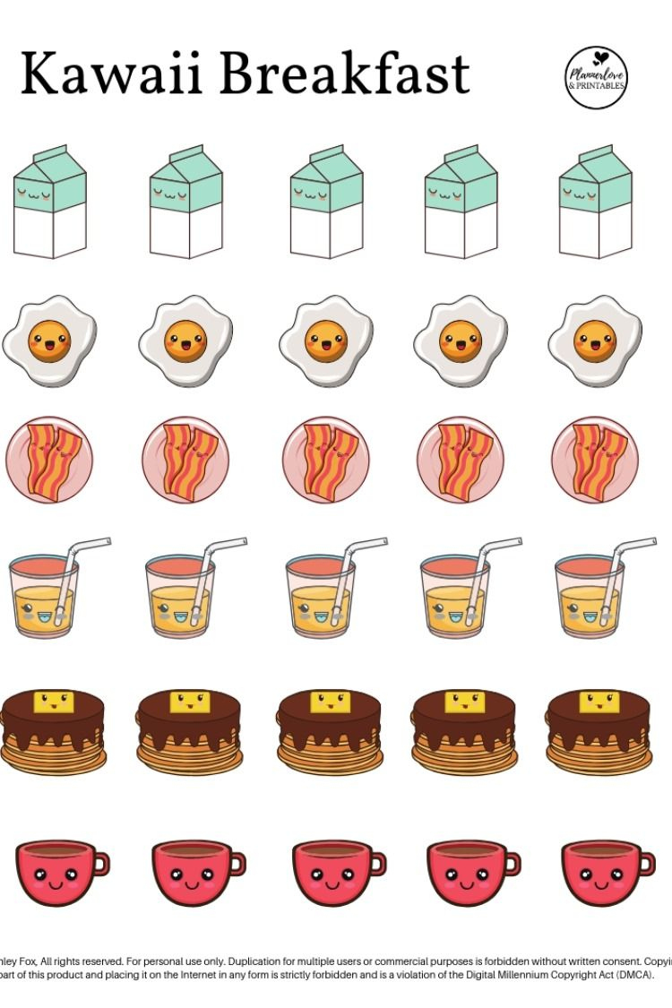 Free Printable Kawaii Stickers | Pegatinas Imprimibles, Comida within Free Printable Kawaii Stickers