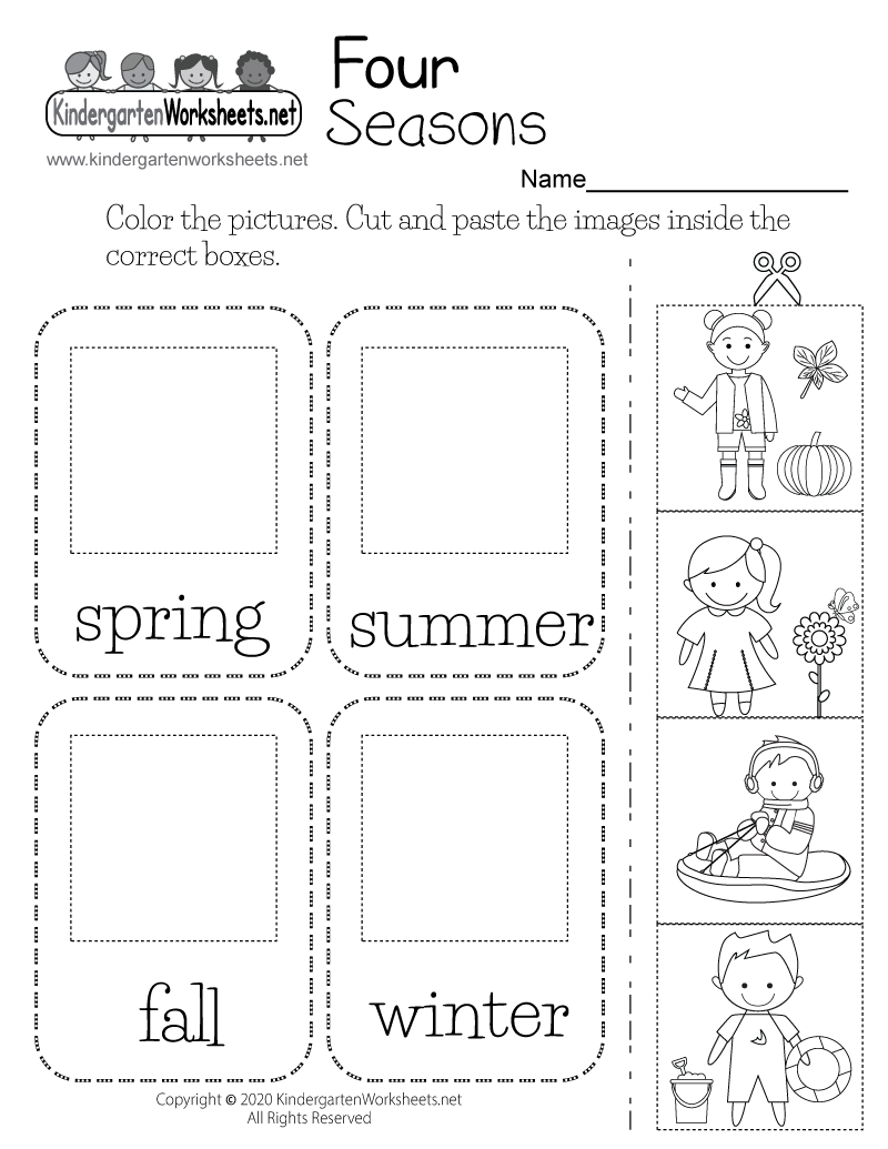 Free Printable Kindergarten Number Weather And Seasons Worksheets throughout Free Printable Seasons Worksheets for Kindergarten