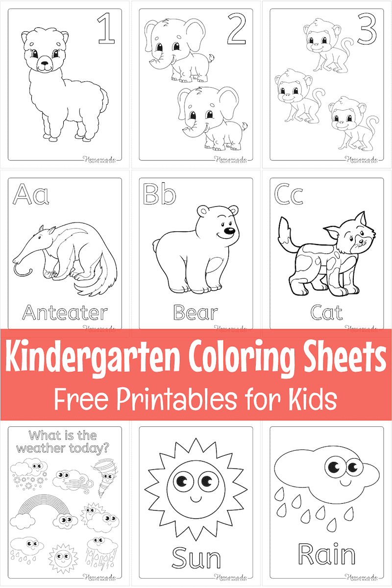 Free Printable Kindergartner Coloring Pages with Free Printable Color Sheets for Preschool