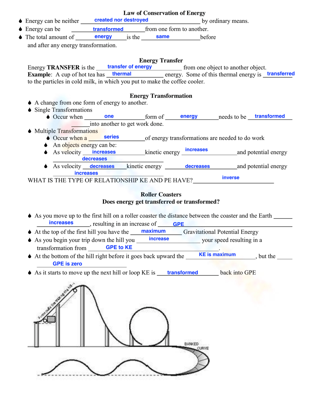 Free Printable Kinetic &amp;amp; Potential Energy Worksheets pertaining to Free Printable Worksheets On Potential And Kinetic Energy