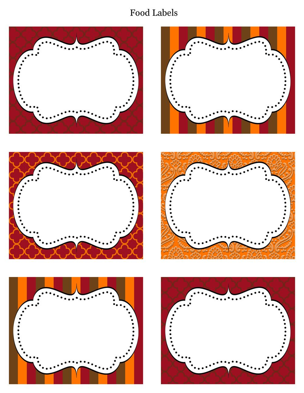 Free Printable Labels &amp;amp; Tags - For Food Buffet. Just Printed Them pertaining to Free Printable Food Tags For Buffet