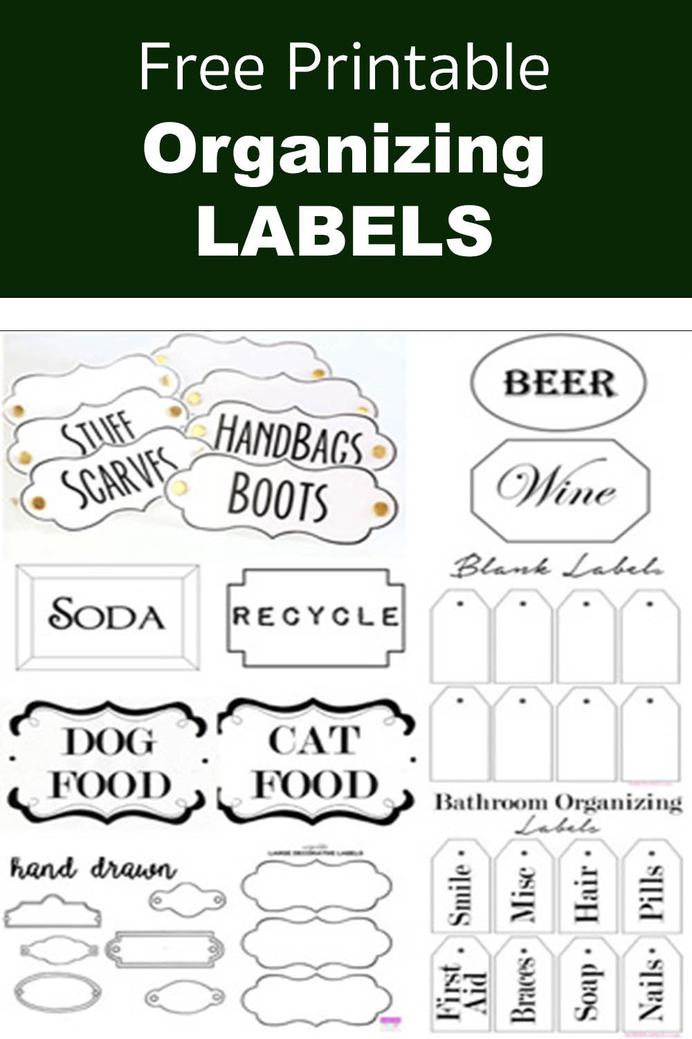 Free Printable Labels To Organize Your Stuff - In My Own Style in Free Printable Labels