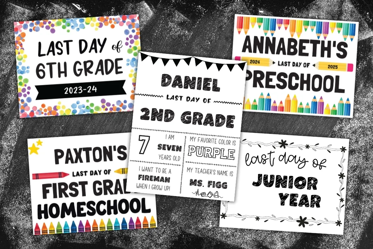 Free Printable Last Day Of School Signs (Editable Pdf!) in Free Printable Last Day Of School Signs 2025 2025