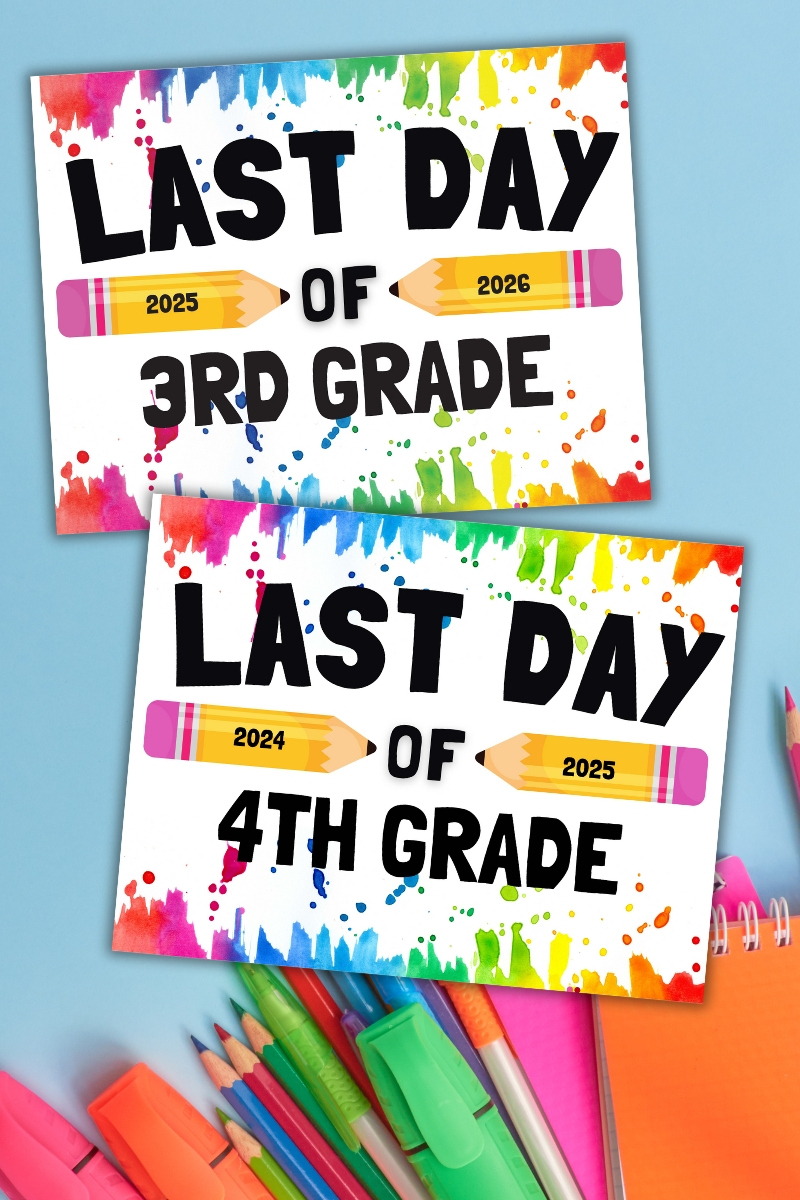 Free Printable Last Day Of School Signs (Editable Pdf!) regarding Free Printable Last Day of School Signs 2025 2025