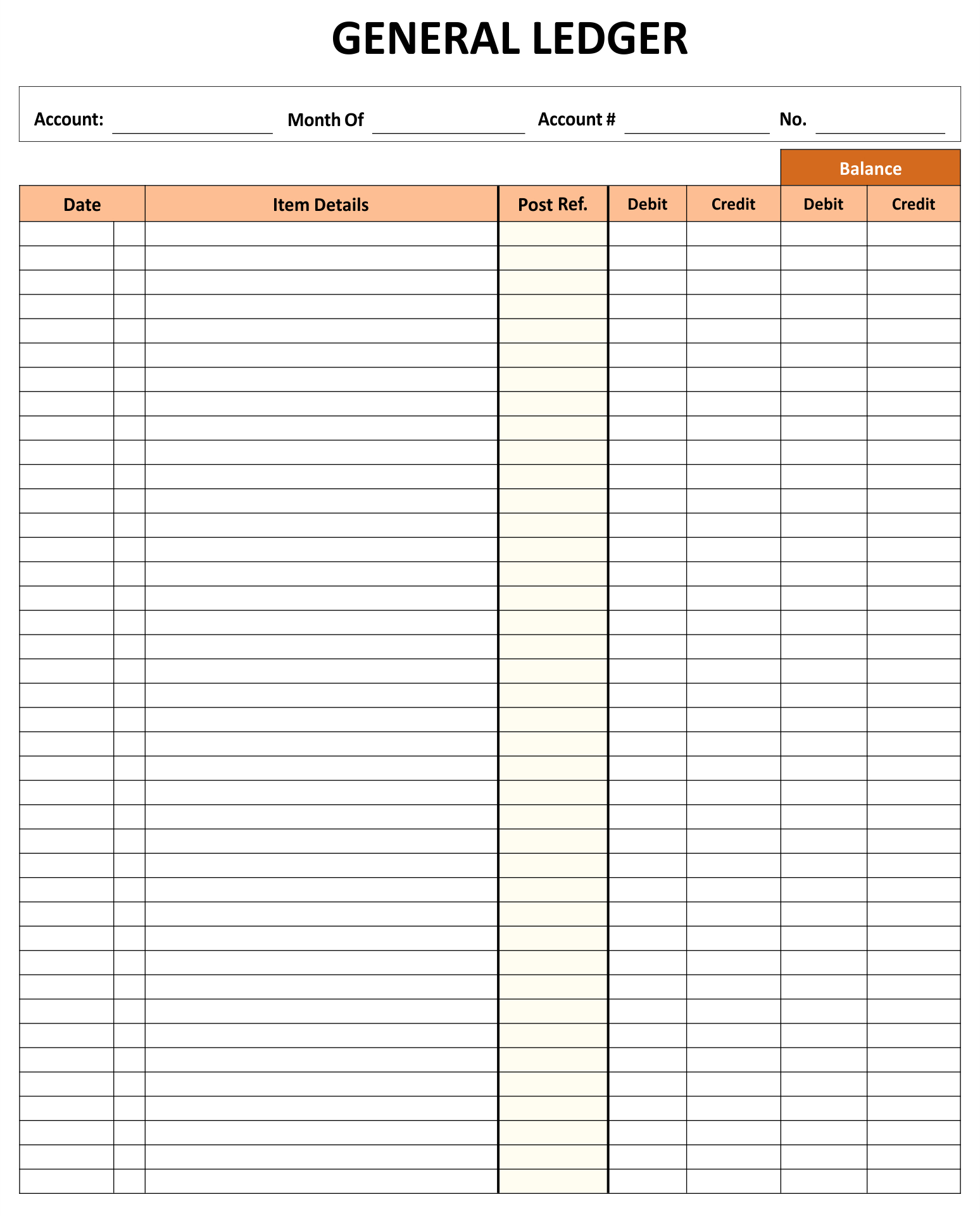 Free Printable Ledger Balance Sheet | Printablee | Templates intended for Free Printable Ledger Sheets