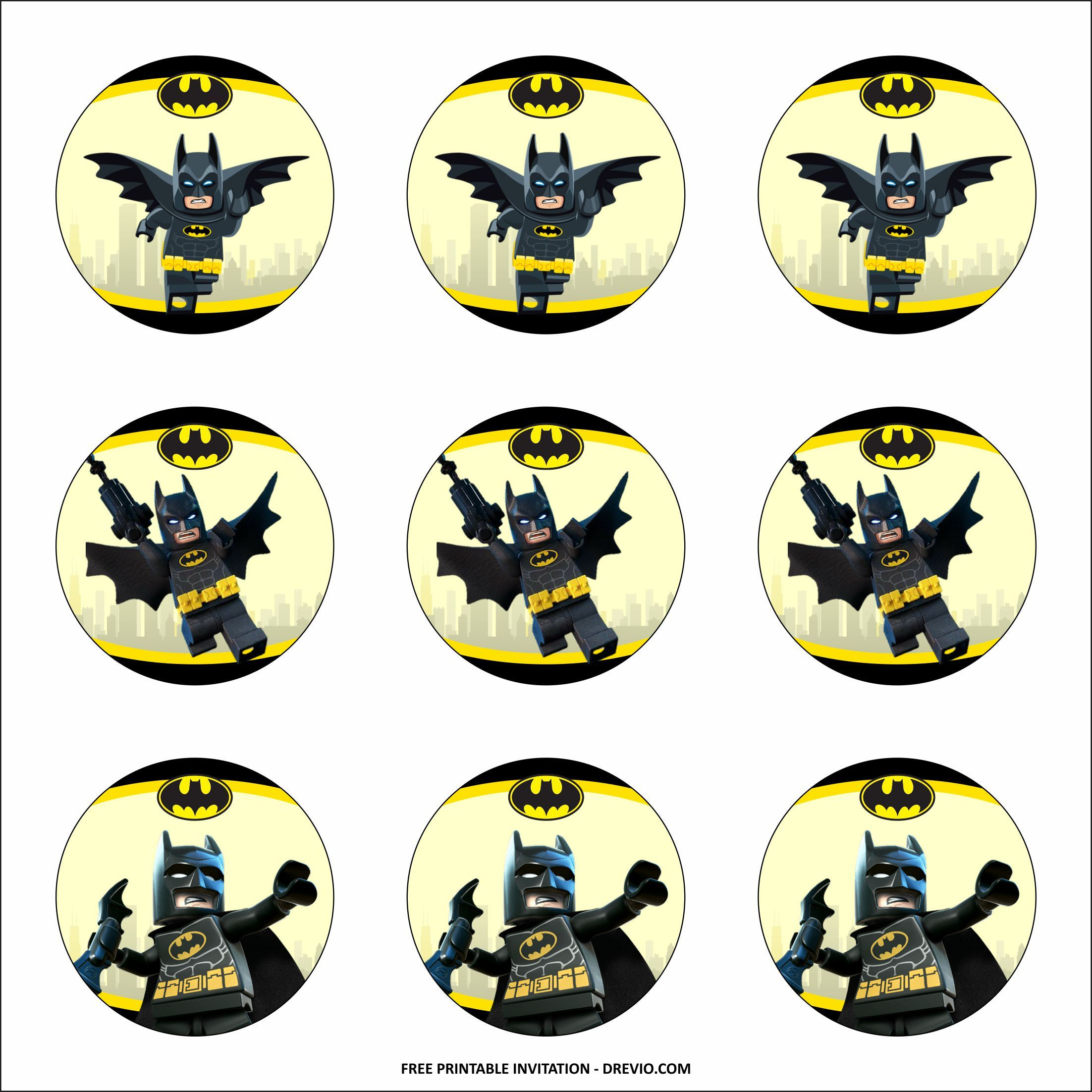 Free Printable) – Lego Batman Birthday Kits Templates | Batman with regard to Batman Cupcake Toppers Free Printable