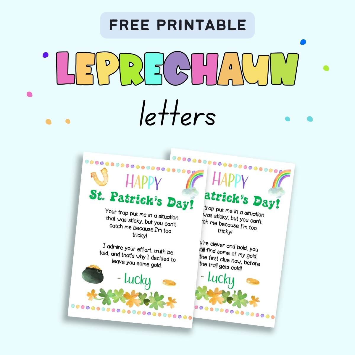 Free Printable Leprechaun Letter - The Artisan Life intended for Free Printable Leprechaun Notes