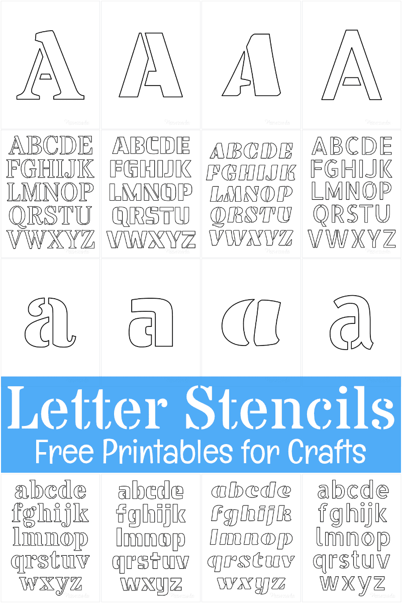 Free Printable Letter Stencils For Crafts in Free Printable Fonts Stencils