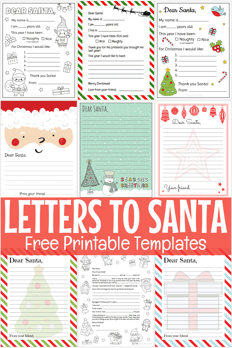 Free Printable Letter To Santa Templates throughout Free Santa Templates Printable