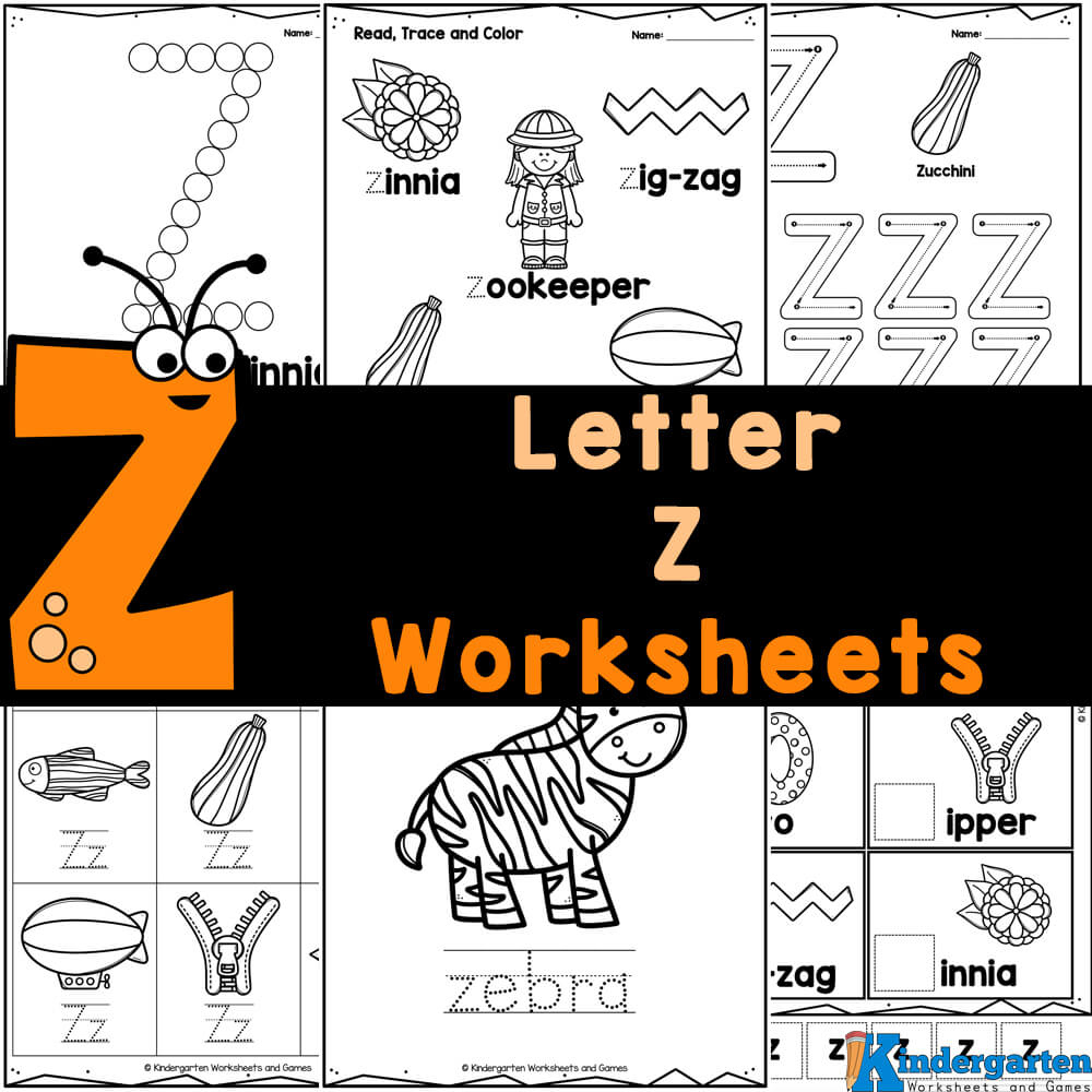 Free Printable Letter Z Worksheets For Kindergarten regarding Letter Z Worksheets Free Printable