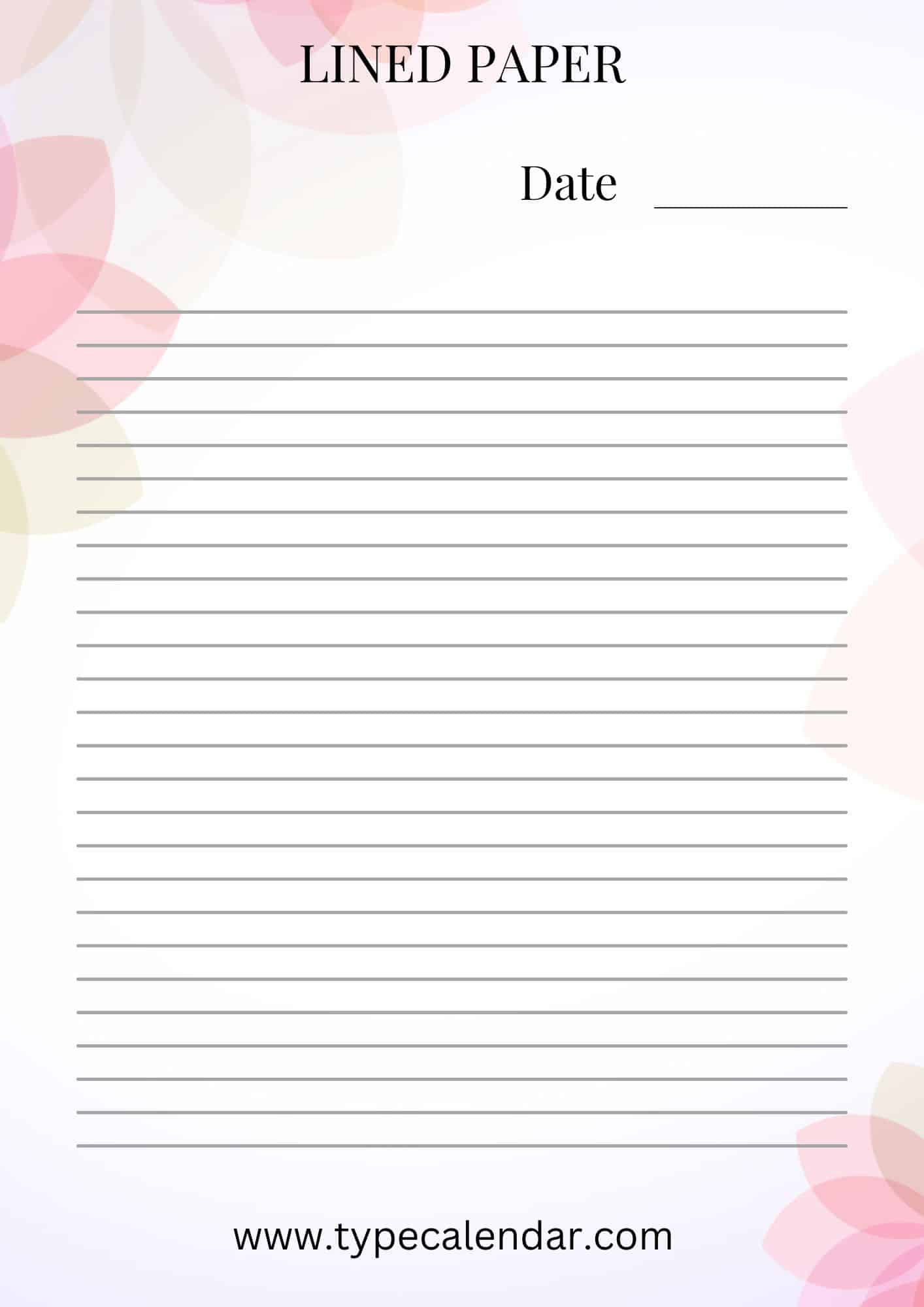 Free Printable Lined Paper Templates [Word, Pdf] +Editable pertaining to Free Printable Binder Paper