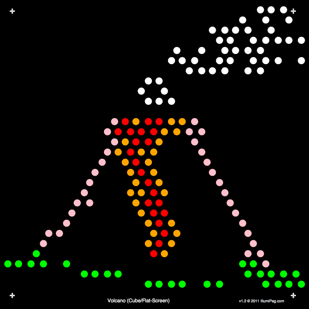 Free Printable Lite Brite Template - Volcano Design pertaining to Lite Brite Printable Patterns Free