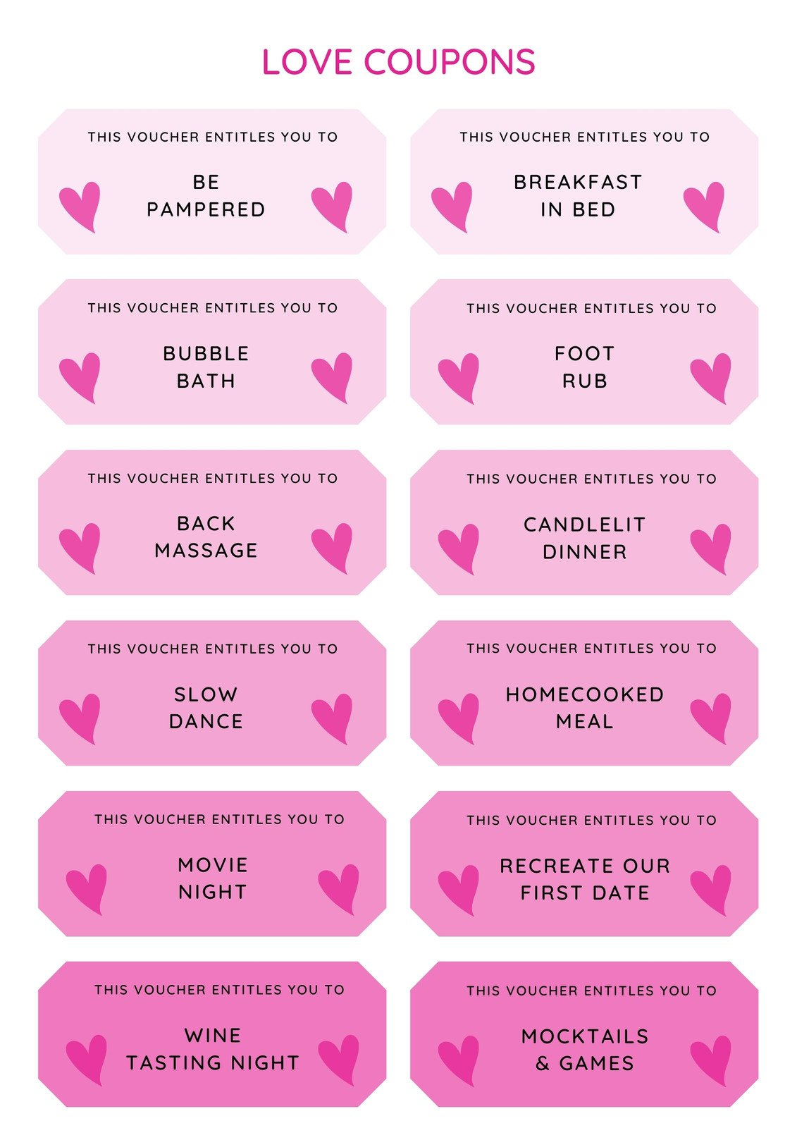 Free Printable Love Coupon Templates | Canva inside Free Printable Coupon Book For Boyfriend