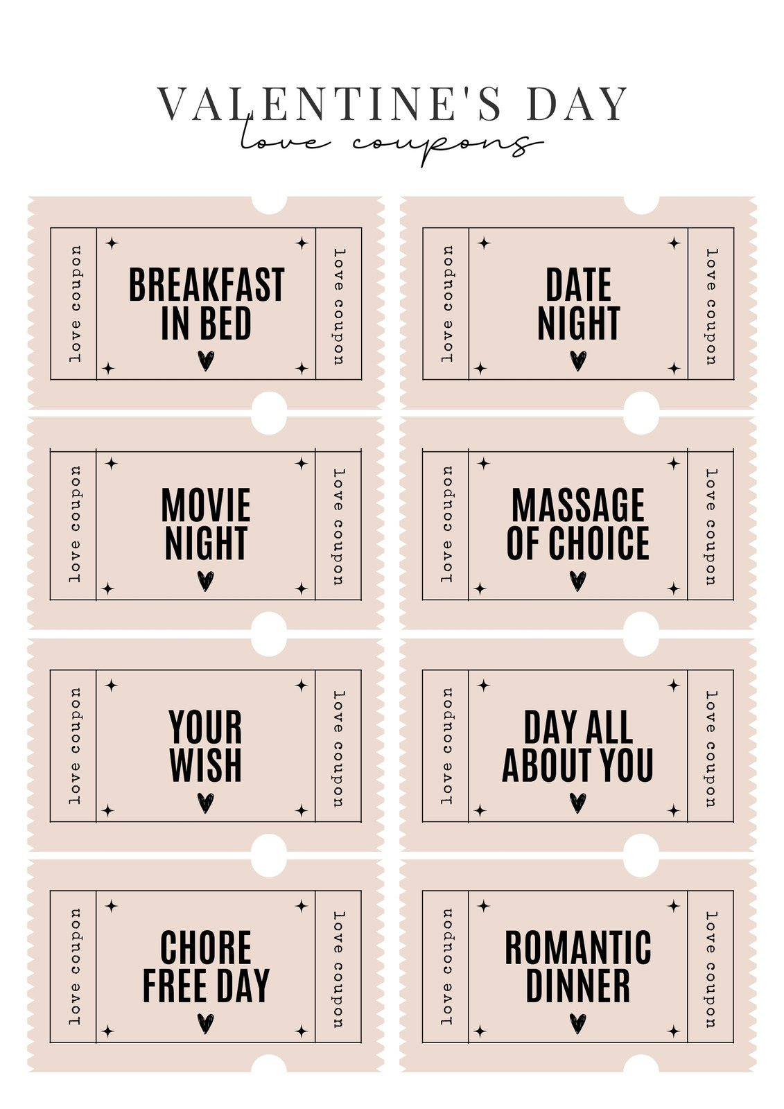 Free Printable Love Coupon Templates | Canva pertaining to Free Printable Love Coupons