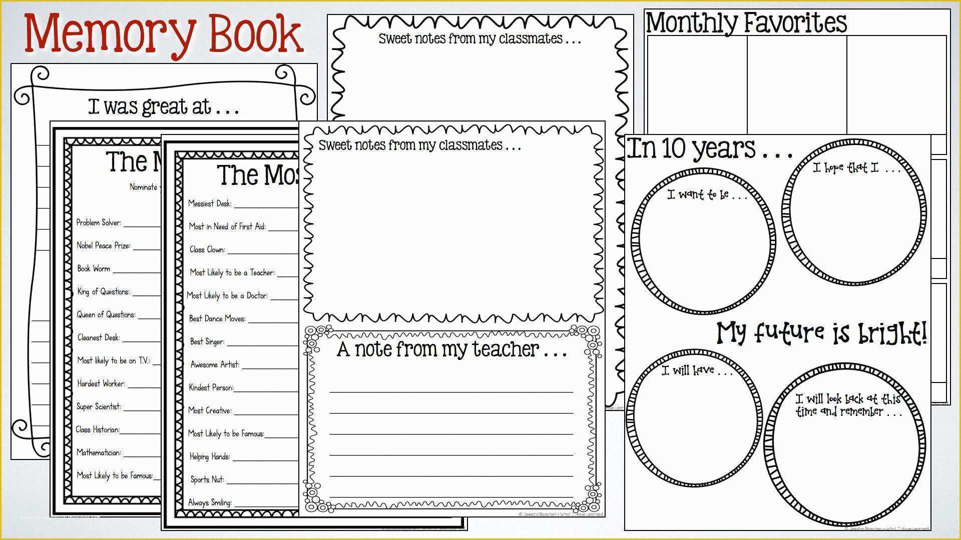 Free Printable Memory Book Template - Printable Templates Free throughout Free Printable Memory Book Templates