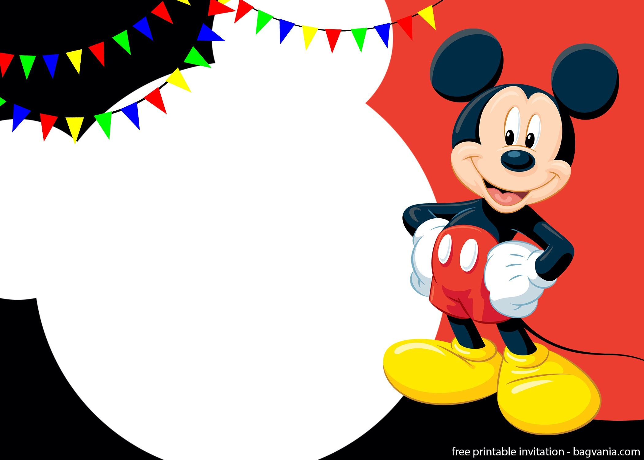 Free Printable Mickey Mouse Birthday Invitation regarding Free Printable Mickey Mouse Birthday Invitations