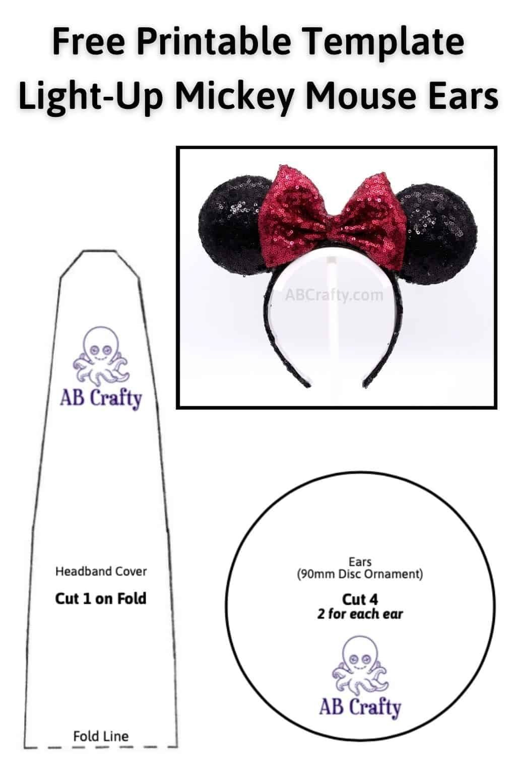 Free Printable Minnie Mouse Ears Template | Diy Disney Ears in Free Printable Minnie Mouse Ears Template