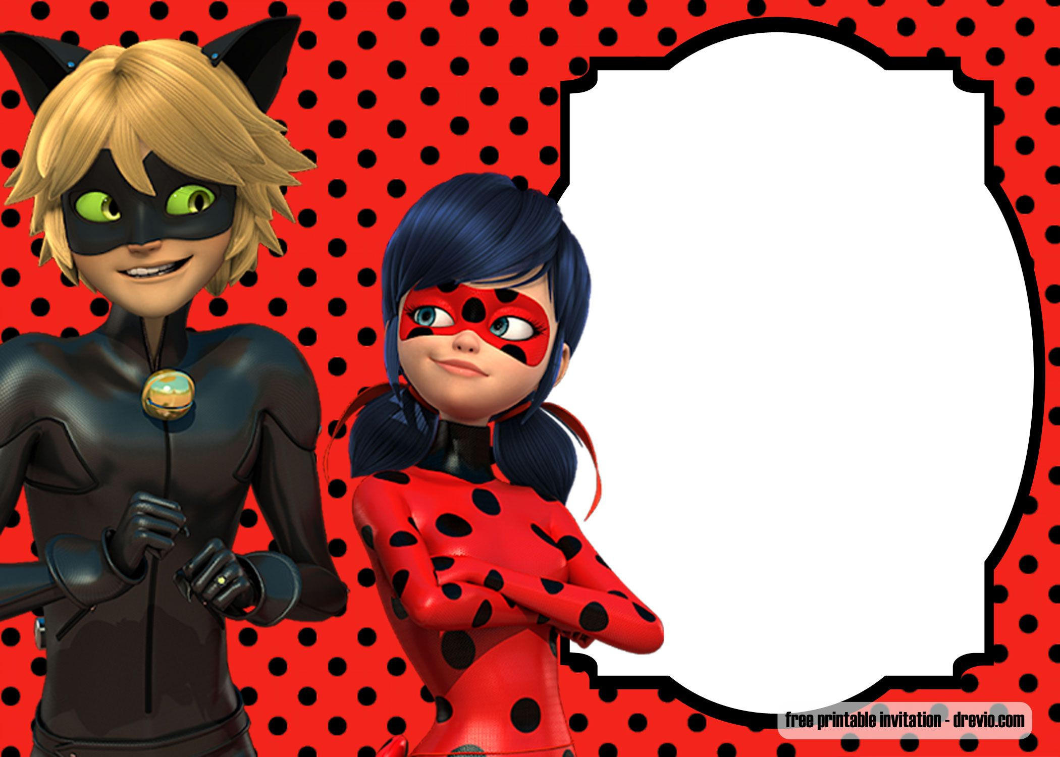 Free Printable Miraculous Ladybug Invitation Templates | Ladybug within Free Printable Ladybug Invitations