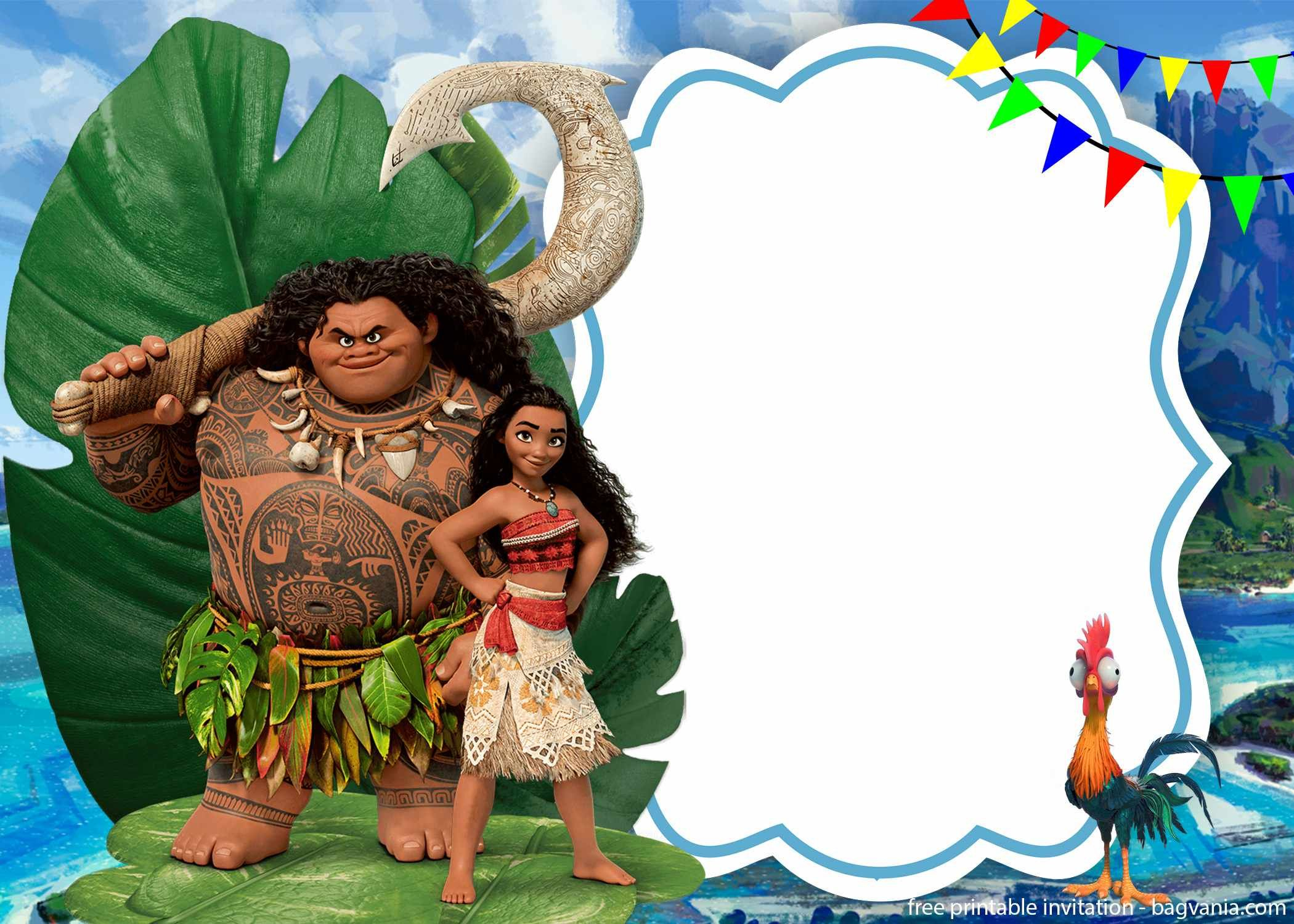 Free Printable Moana Birthday Invitation Template | Moana Birthday intended for Free Moana Printable Invitations