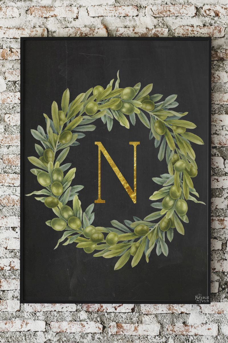 Free Printable Monogram Wall Decor &amp;amp; Place Cards - The Navage Patch in Free Printable Monogram Initials