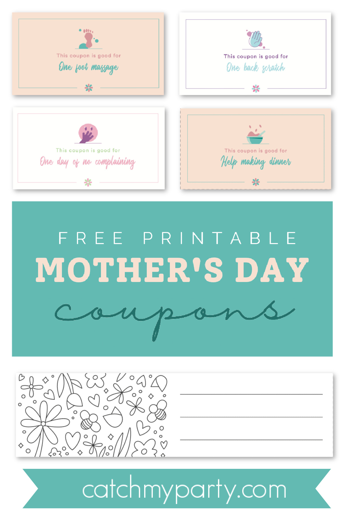 Free Printable Mother&amp;#039;S Day Coupons! | Catch My Party in Free Printable Coupons Without Downloads