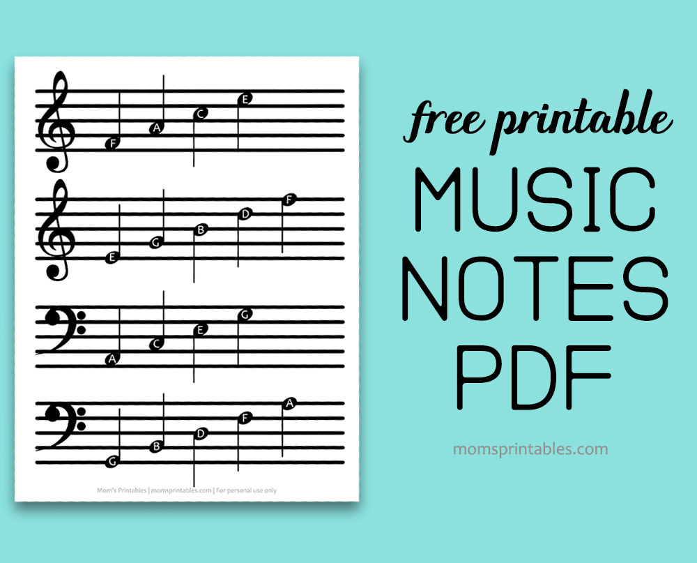 Free Printable Music Notes Sheet - Mom&amp;#039;S Printables for Free Printable Music Notes Templates