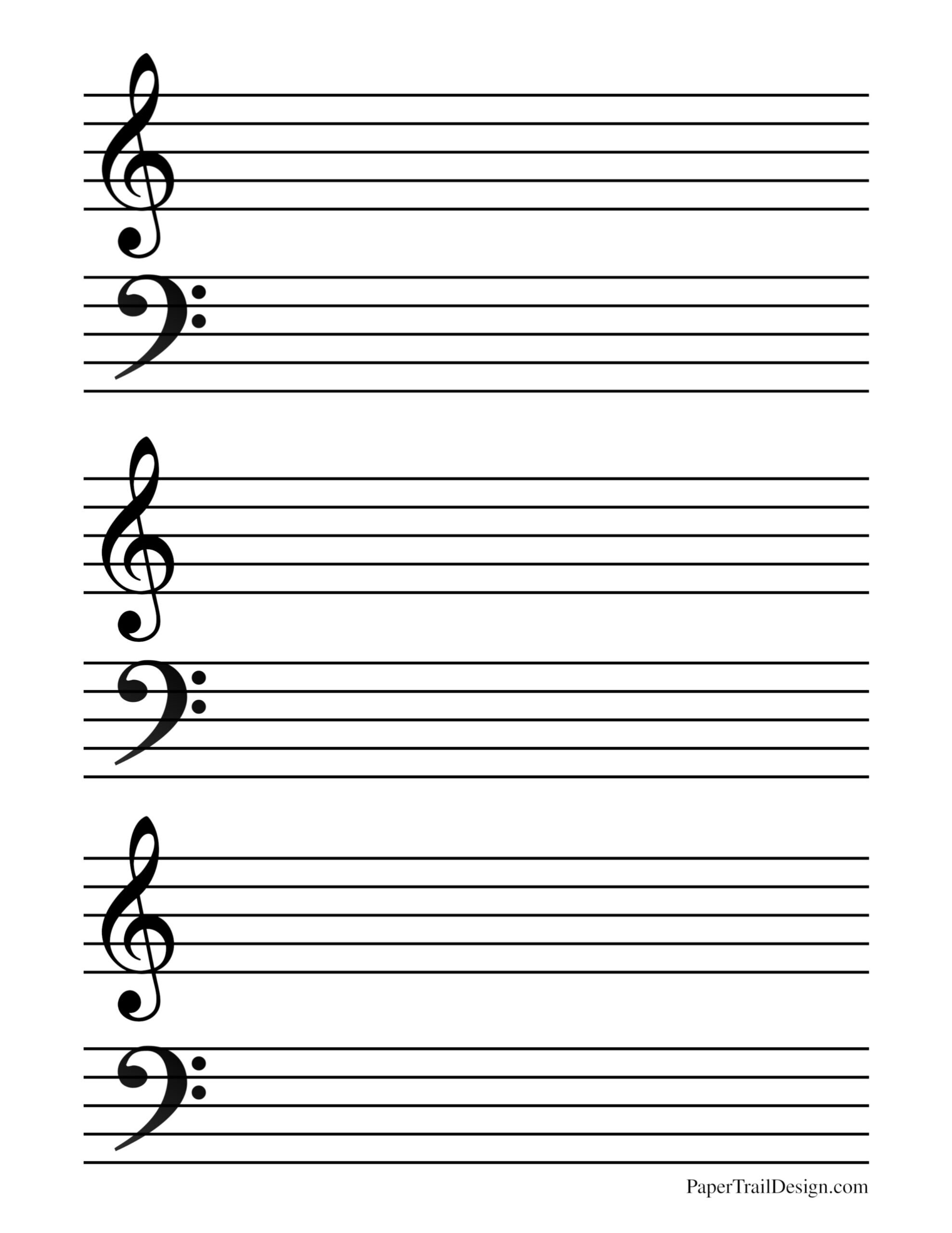 Free Printable Music Staff Paper - Paper Trail Design for Free Printable Music Staff