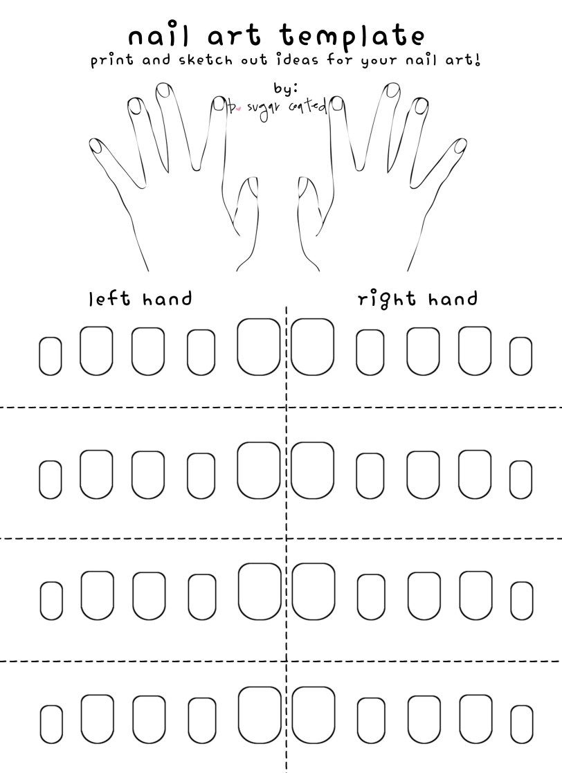 Free Printable Nail Art Template | Pocket Money Polishes | Nail within Free Printable Nail Art Designs