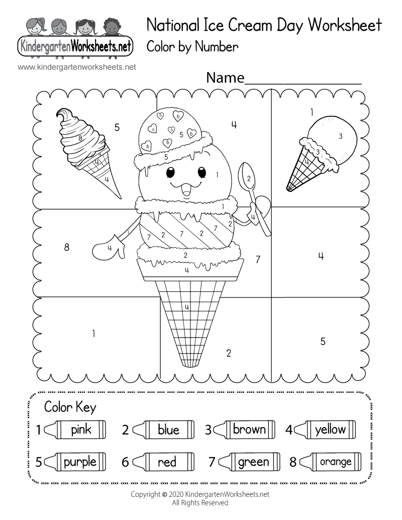 Free Printable National Ice Cream Day Worksheet with regard to Free Printable Ice Cream Worksheets