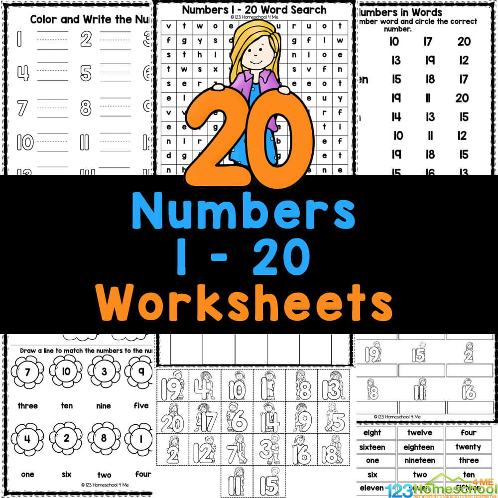 Free Printable Numbers 1 To 20 Worksheets within Free Printable Numbers 1-20 Worksheets