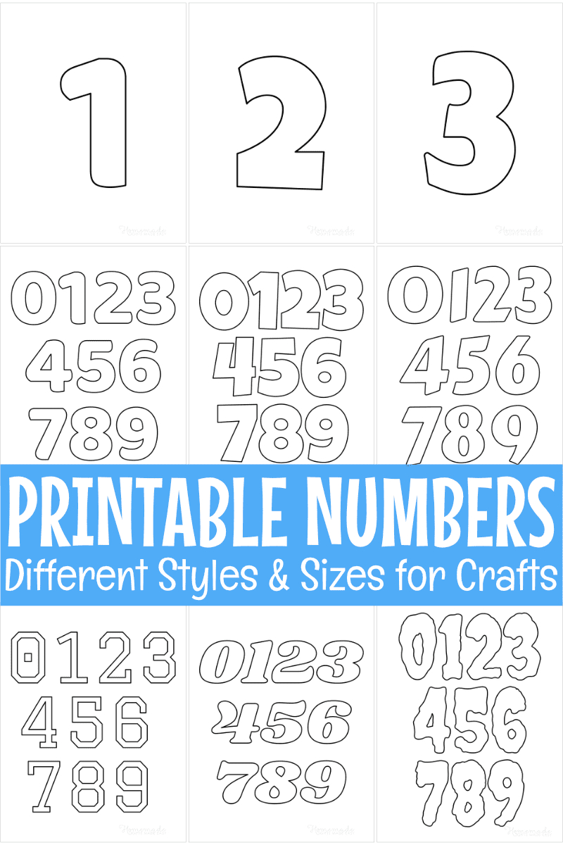 Free Printable Numbers For Crafts in Free Printable 4 Inch Number Stencils