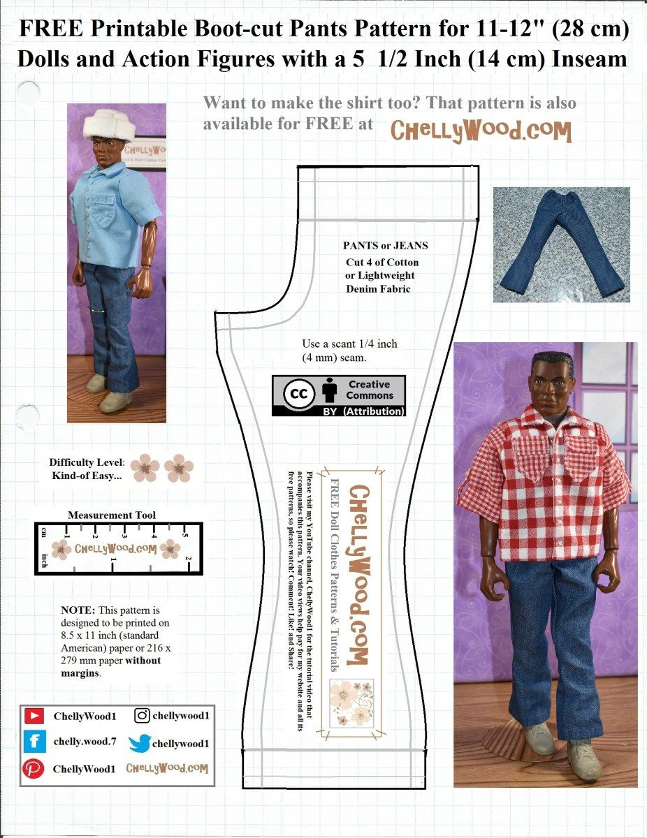 Free Printable Pdf Sewing Patterns For Gi Joe Clothes -- Here At throughout Ken Clothes Patterns Free Printable