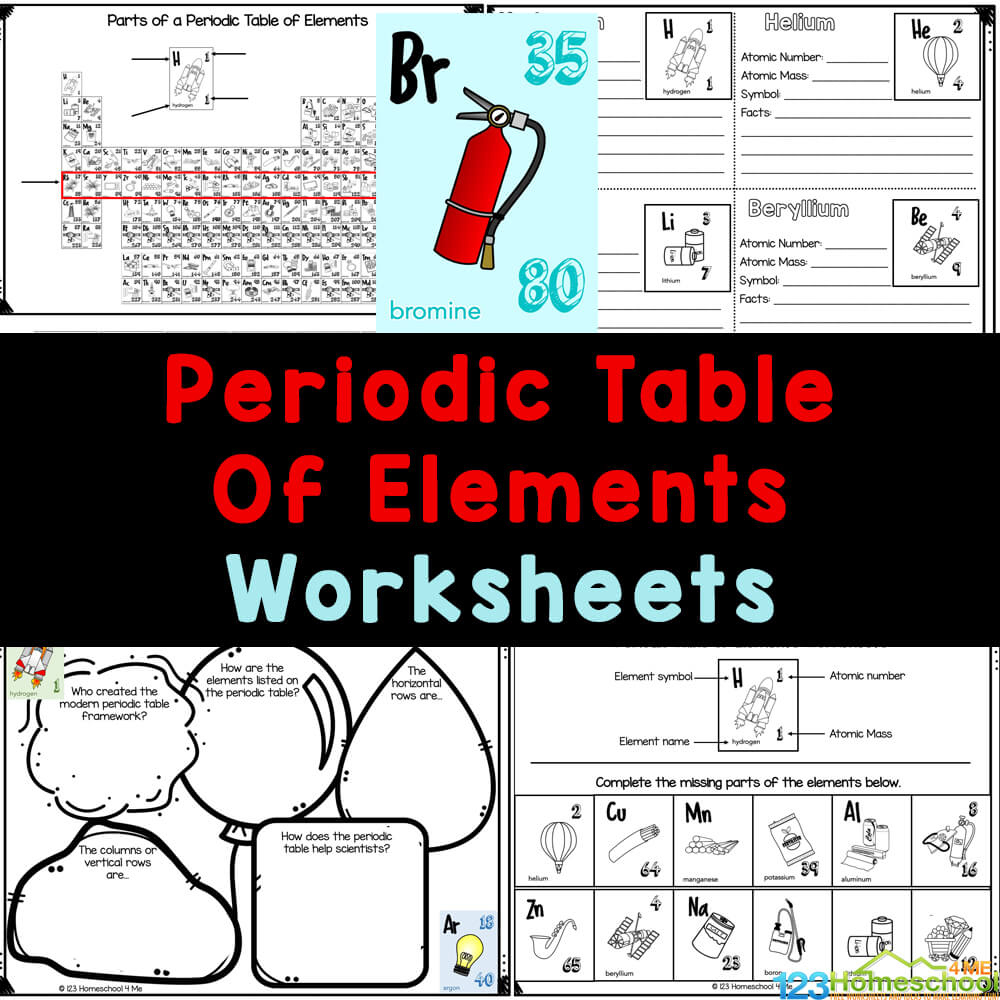 Free Printable Periodic Table Of Elements Science Worksheets intended for Free Printable Science Lessons