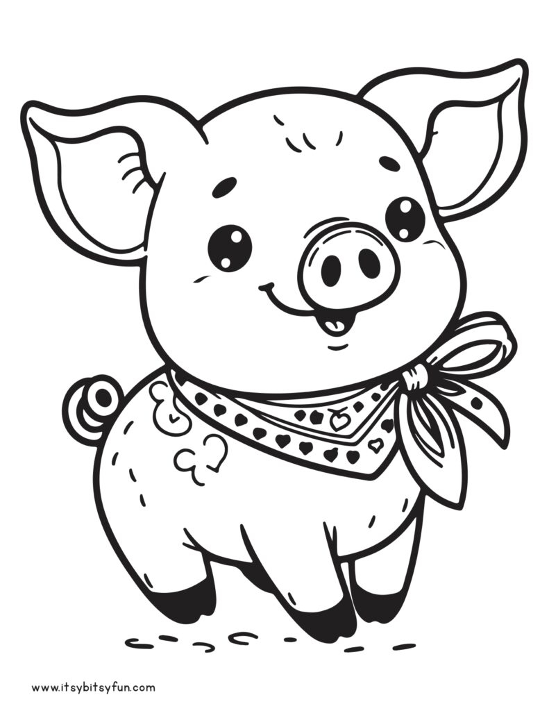 Free Printable Pig Coloring Pages For Kids - Itsy Bitsy Fun within Pig Coloring Sheets Free Printable