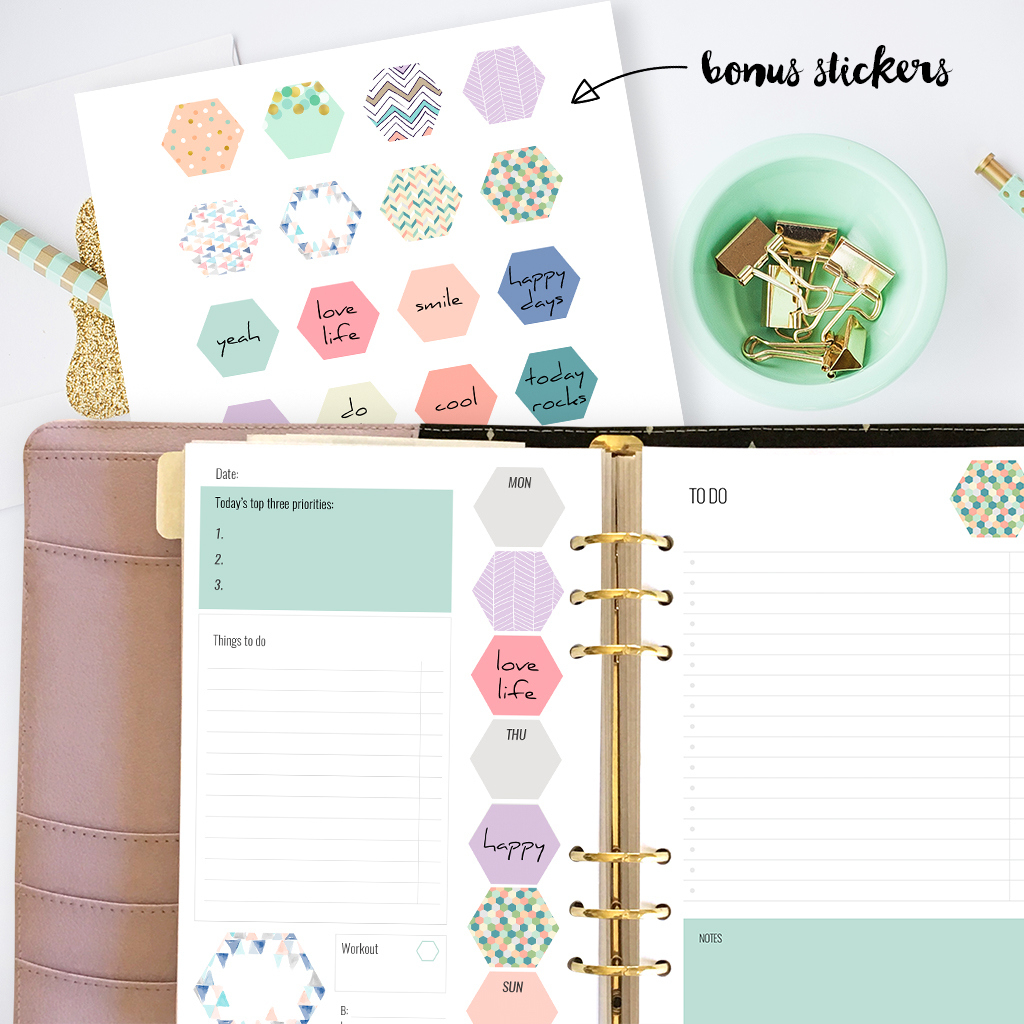 Free Printable Planner Inserts For Large Planners Plus Bonus in Free Printable Planner Inserts