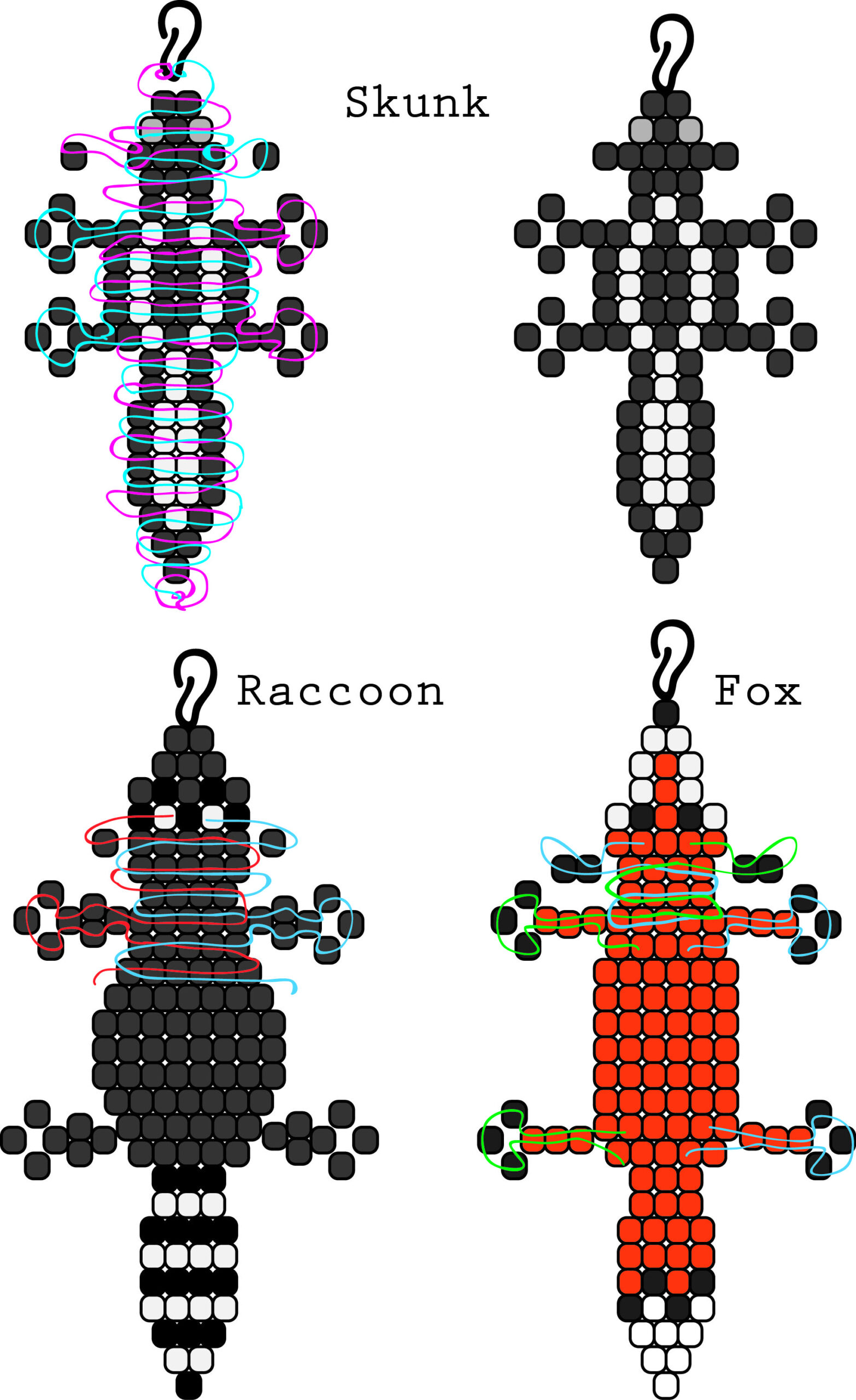 Free Printable Pony Bead Patterns with Pony Bead Patterns Free Printable