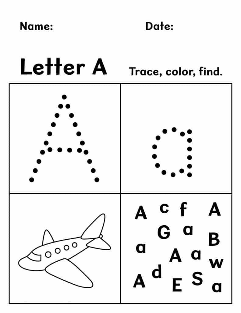 Free Printable Preschool Worksheets! ⋆ The Hollydog Blog inside Free Printable Learning Pages for Toddlers