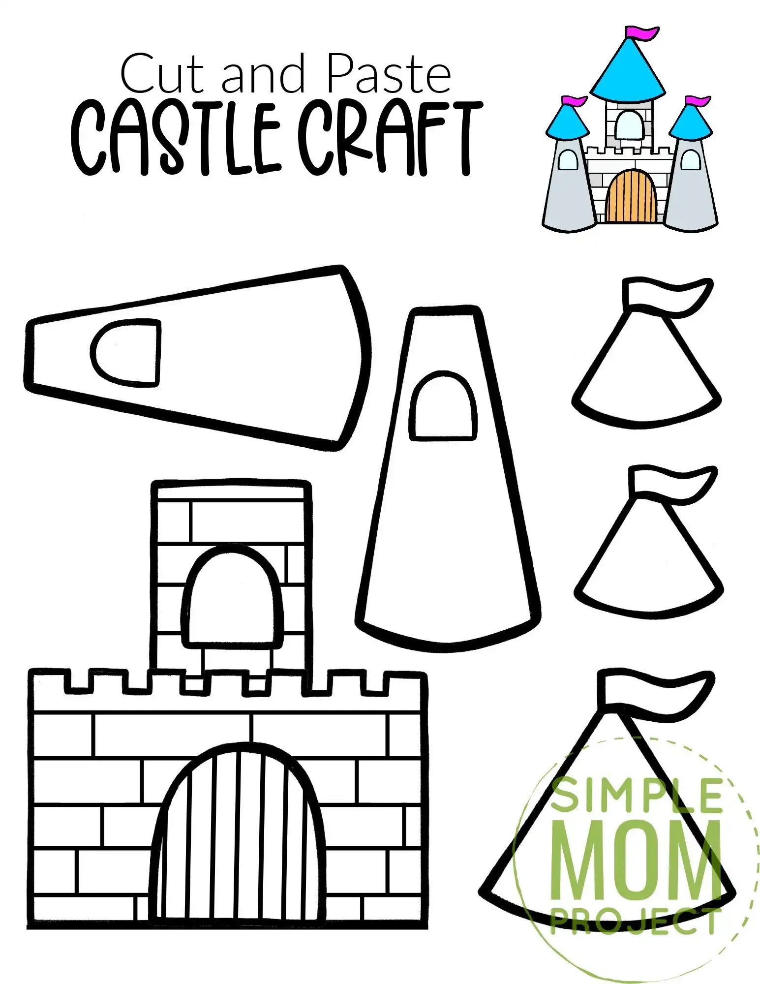 Free Printable Princess Castle Craft With Castle Template – Simple regarding Free Printable Castle Templates